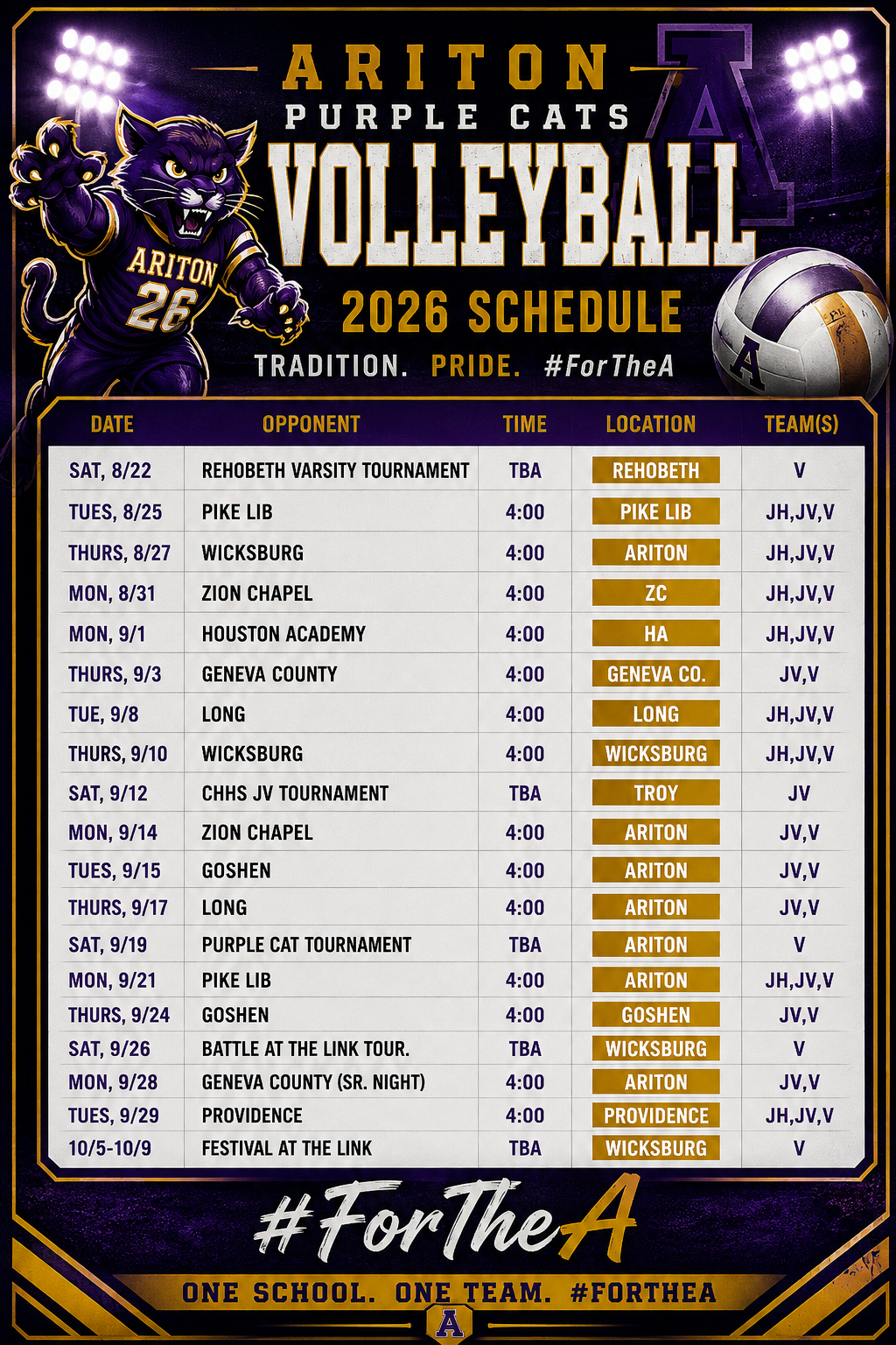 2025 schedule