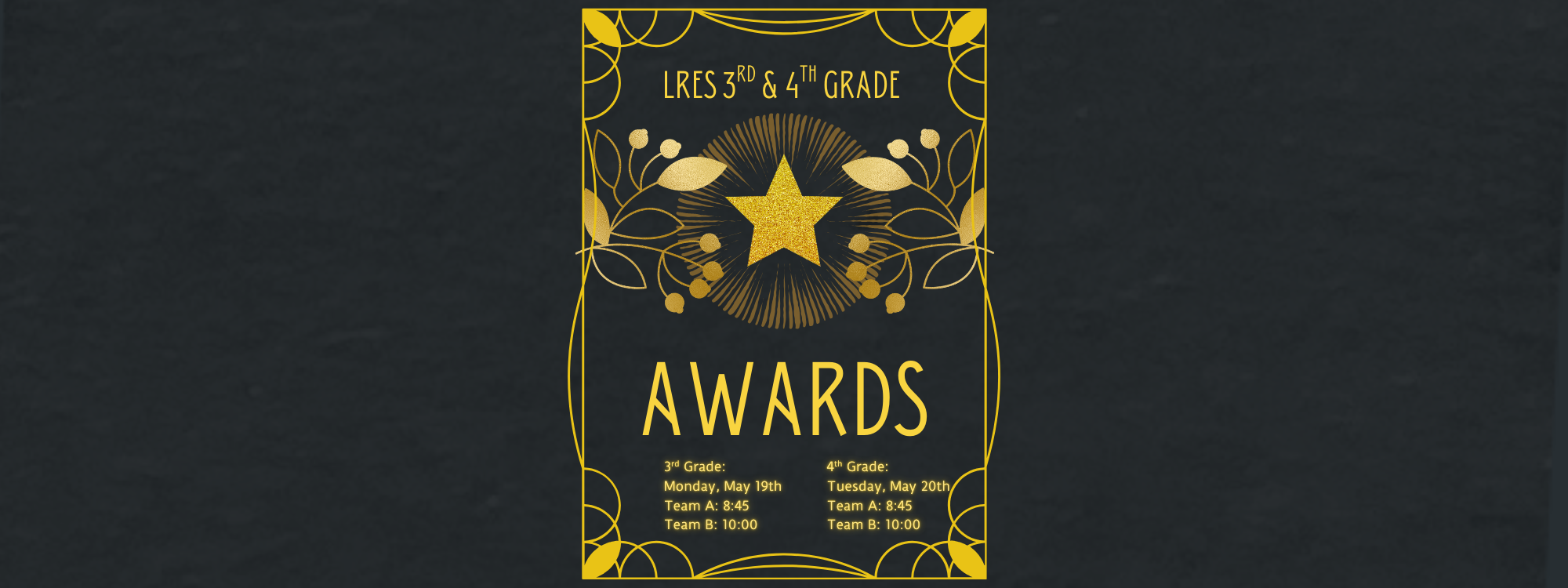 3rd & 4th Awards black and gold