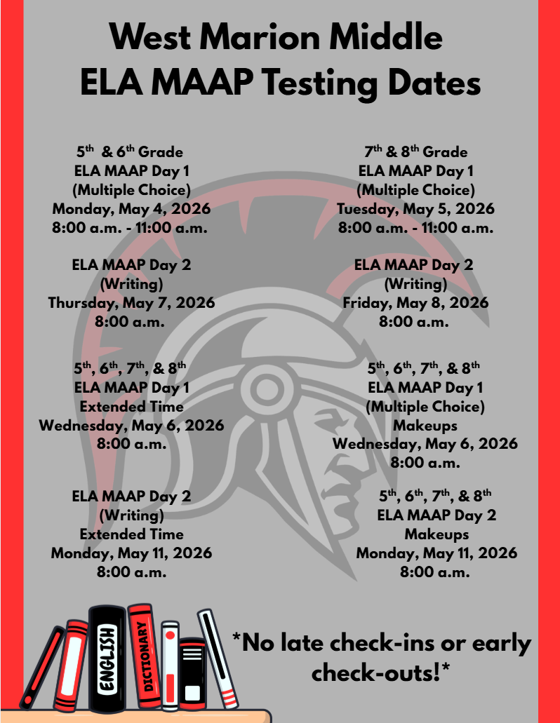 ELA MAAP Testing Dates