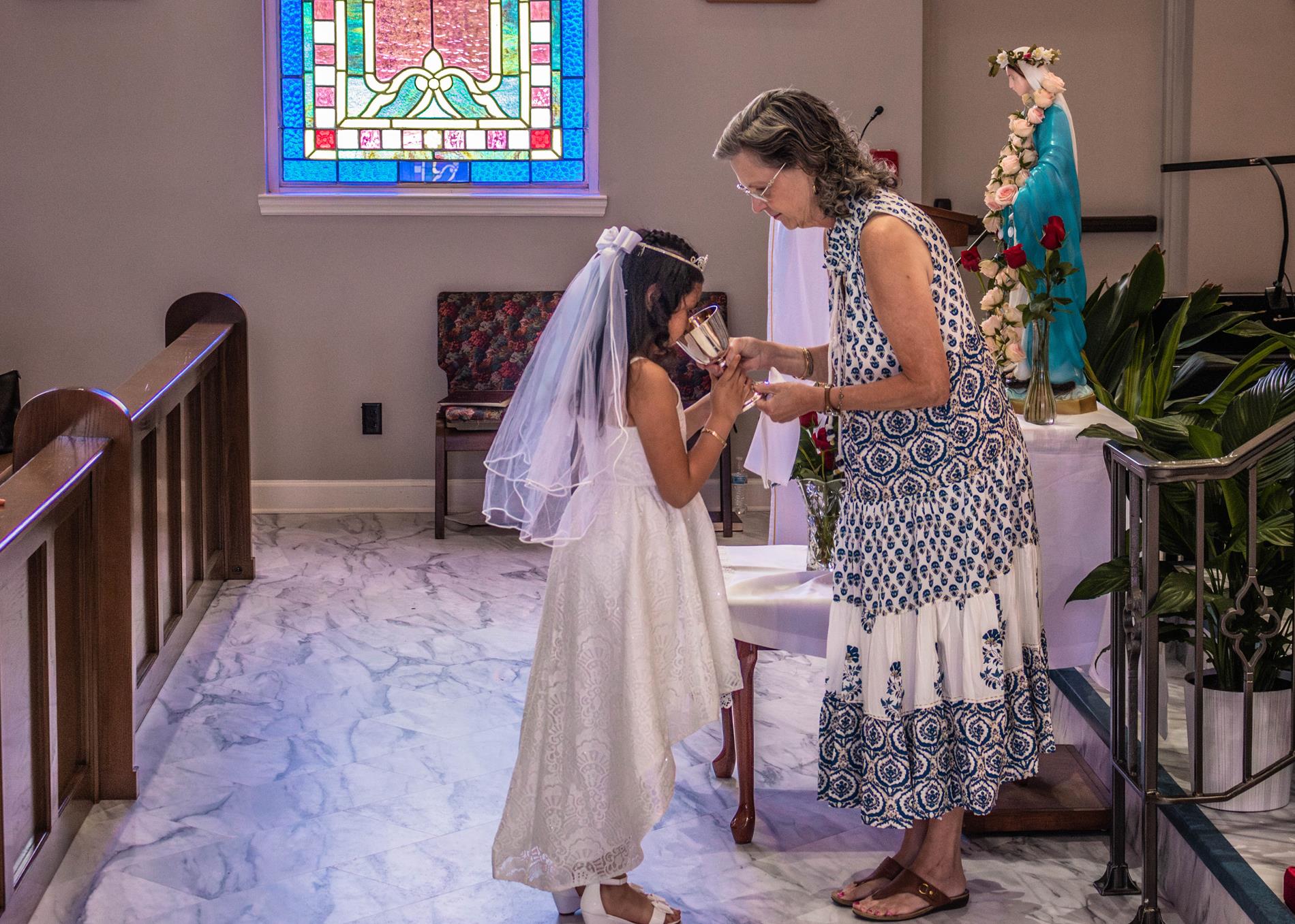 Receiving First Communion