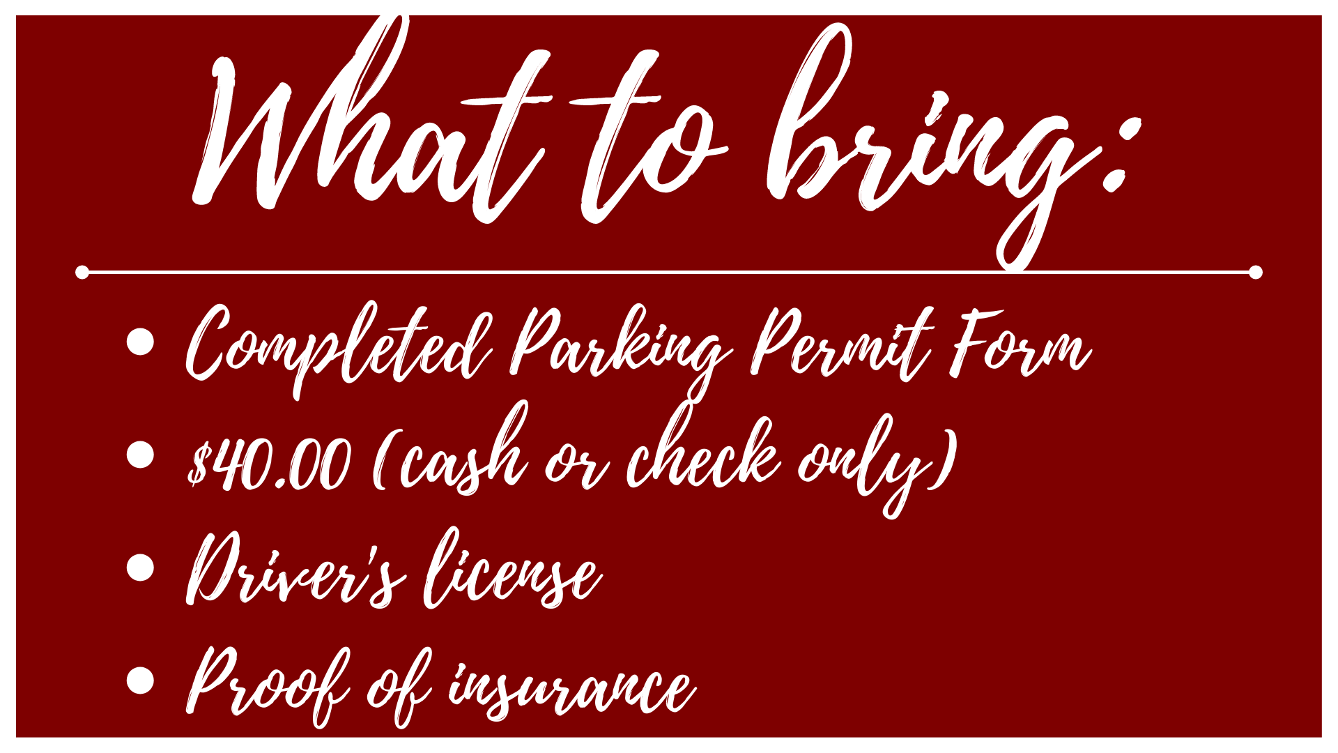 Parking Permit Requirements