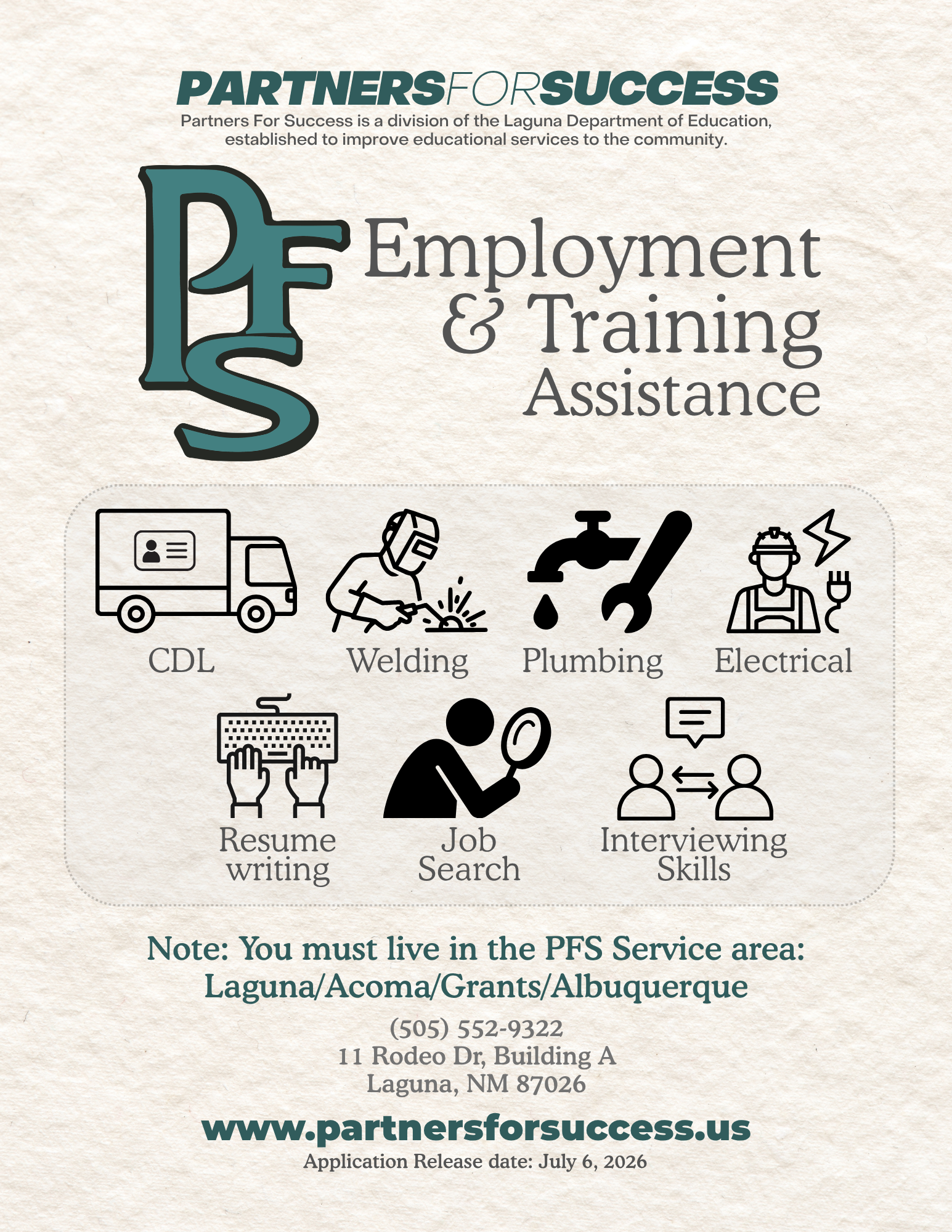 Apply for PFS