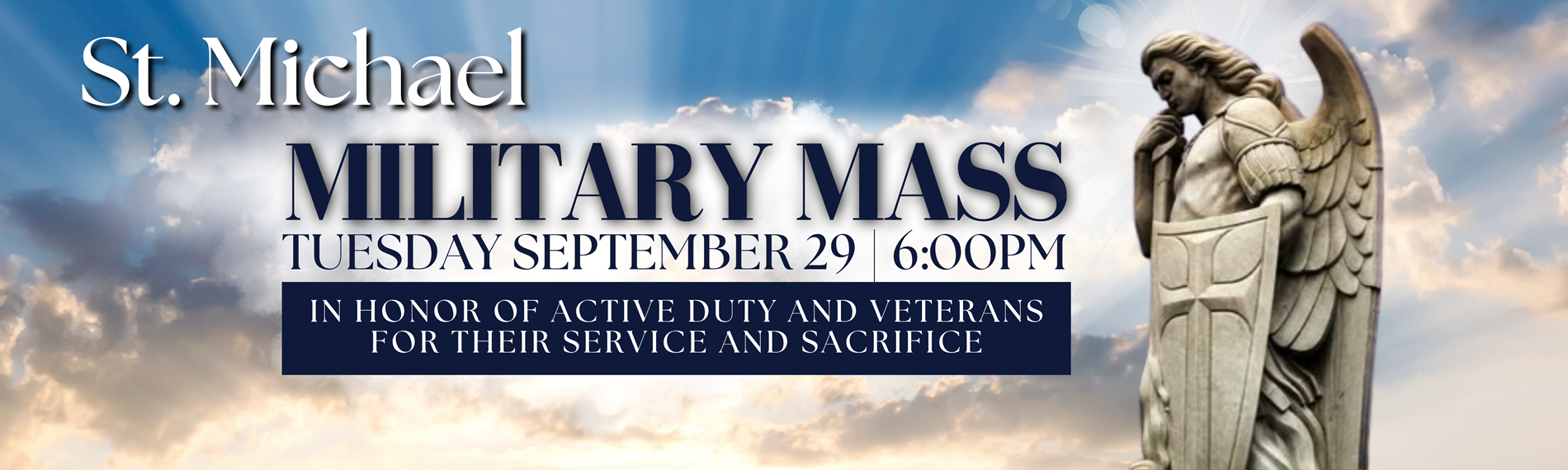 St Michael Military Mass | Tues Sept 29 | 6pm