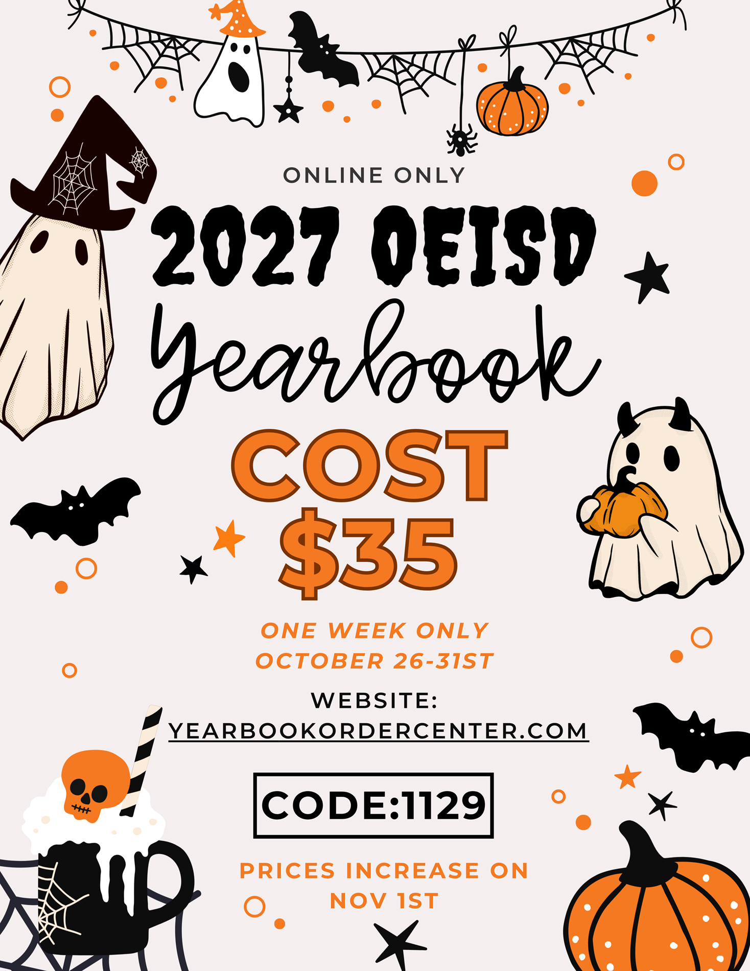 Yearbook Halloween Flyer