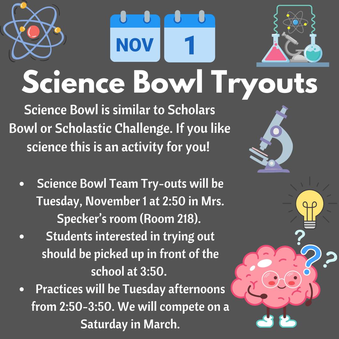 Science Bowl tryouts