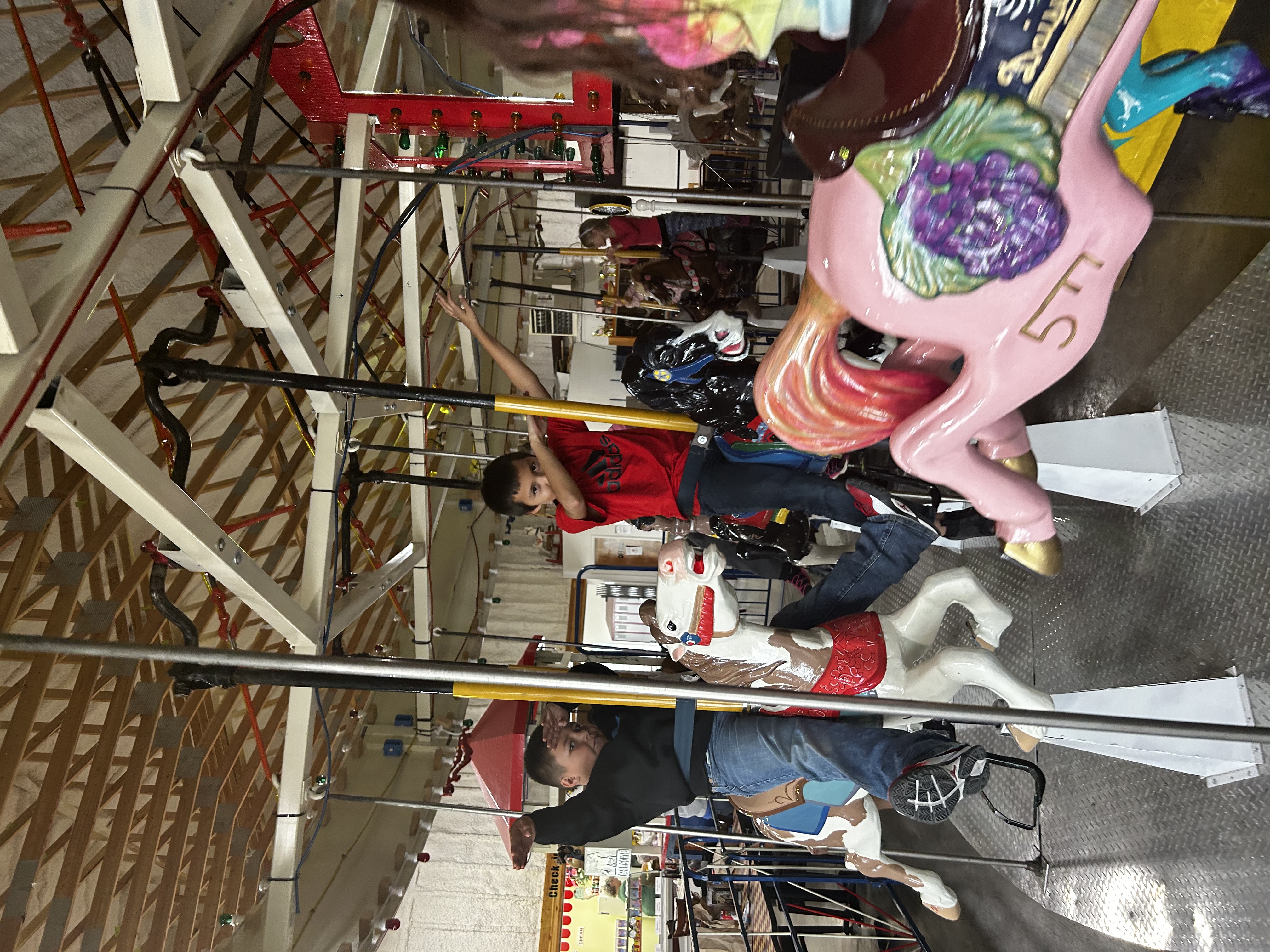 Students at the Carousel