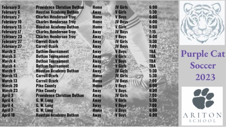 soccer schedule