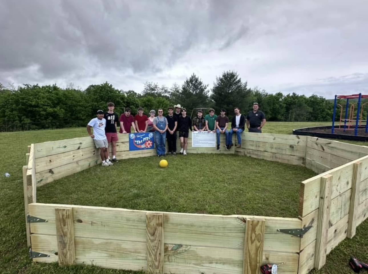 New gaga ball pit for playground 