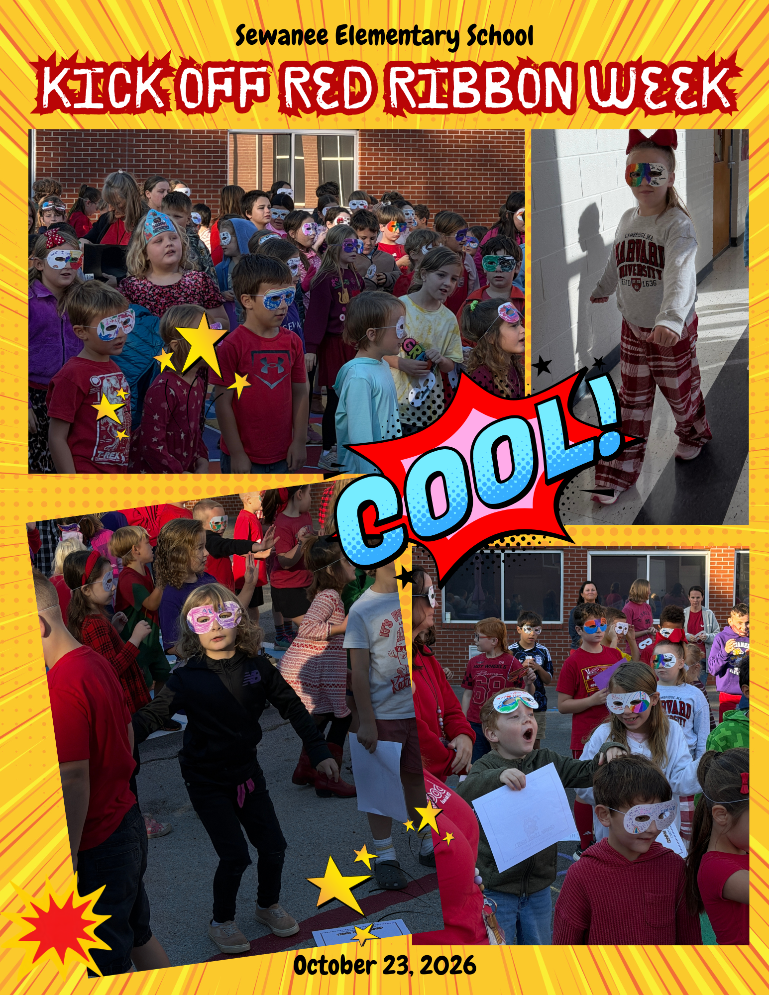 Sewanee Elementary School Kick Off Red Ribbon Week October 23, 2026