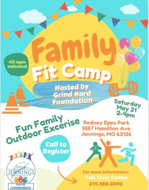 family fit camp saturday may 21st 2 to 4PM