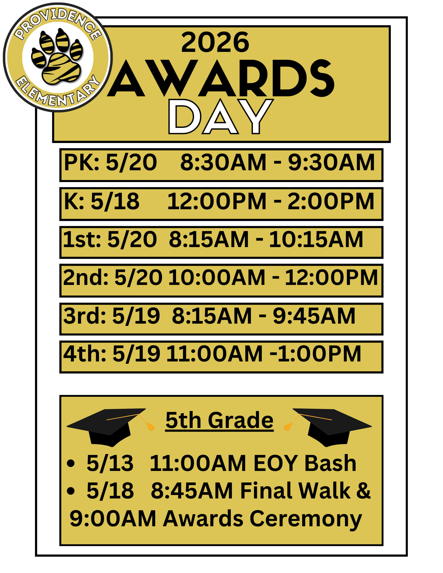 2026 Awards Days Flyer