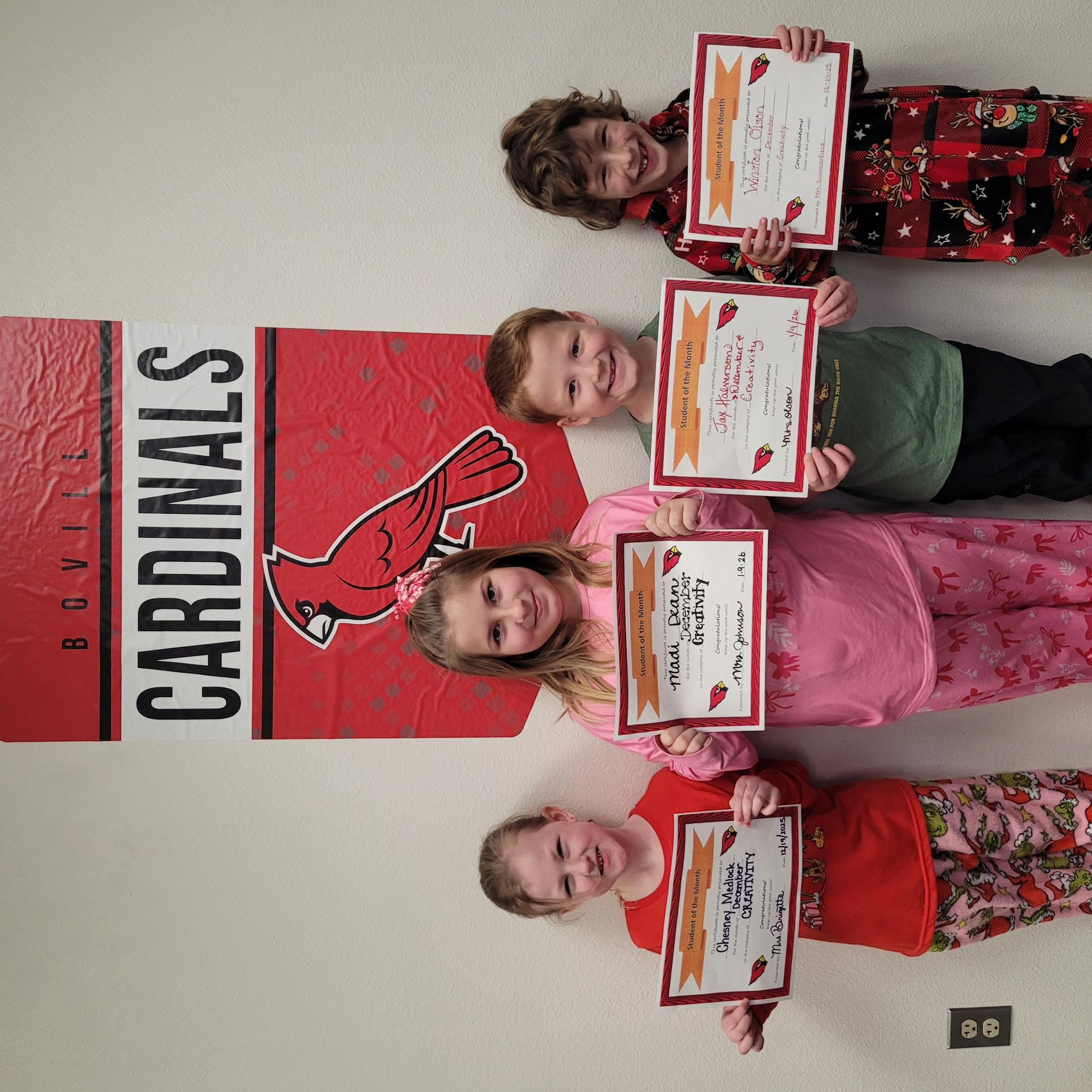 December Students of the Month