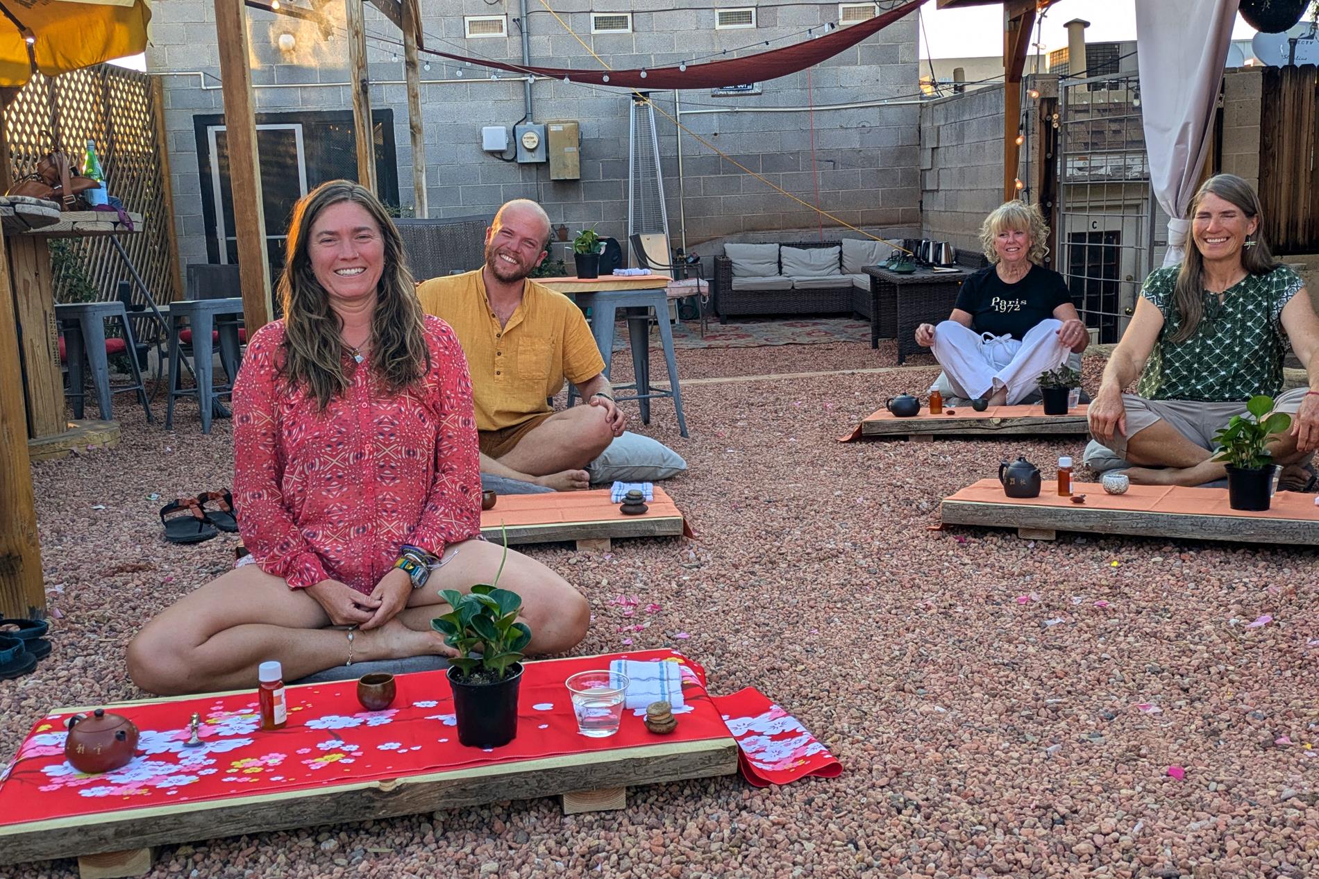 Clients at Tea Ceremony