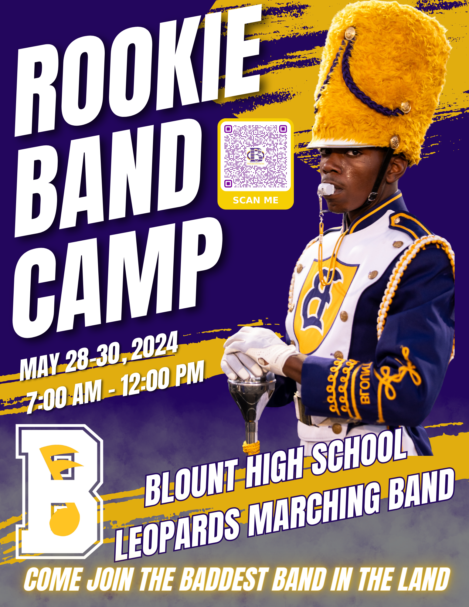 2024 BHS Band Rookie Camp Flyer