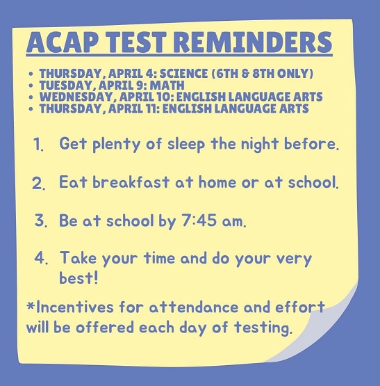 Information about ACAP Testing 