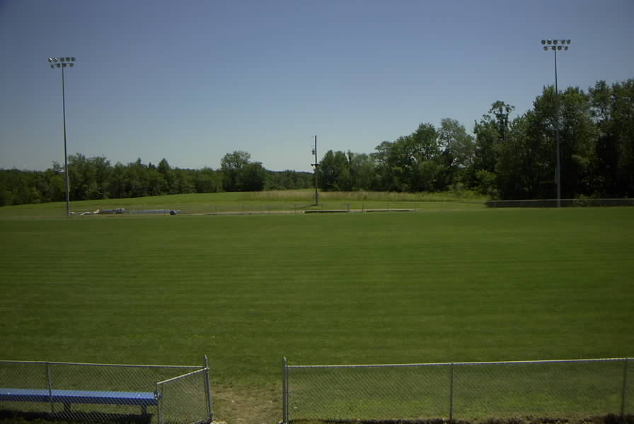 view of football field from new bleachers