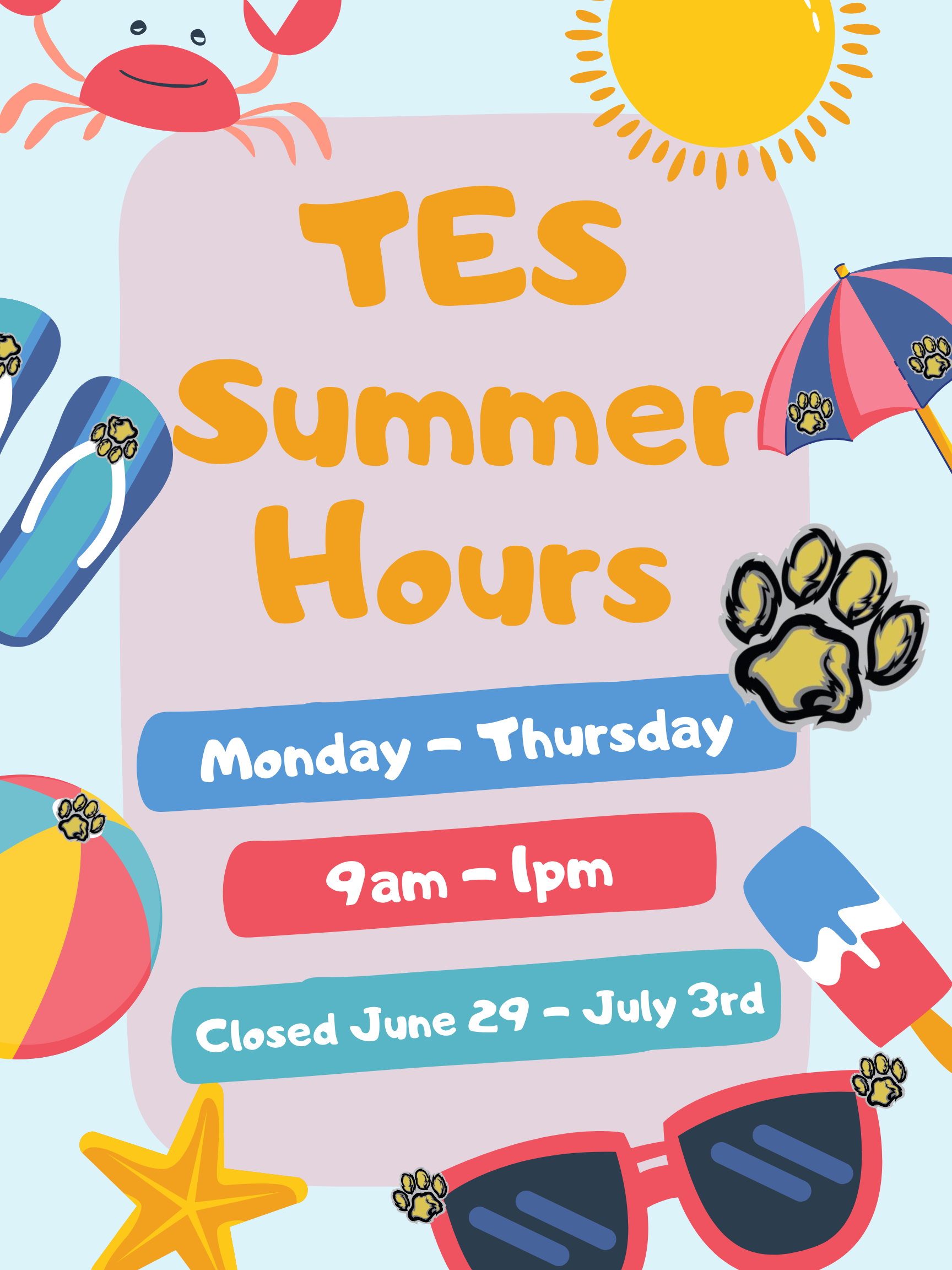 TES Summer Hours