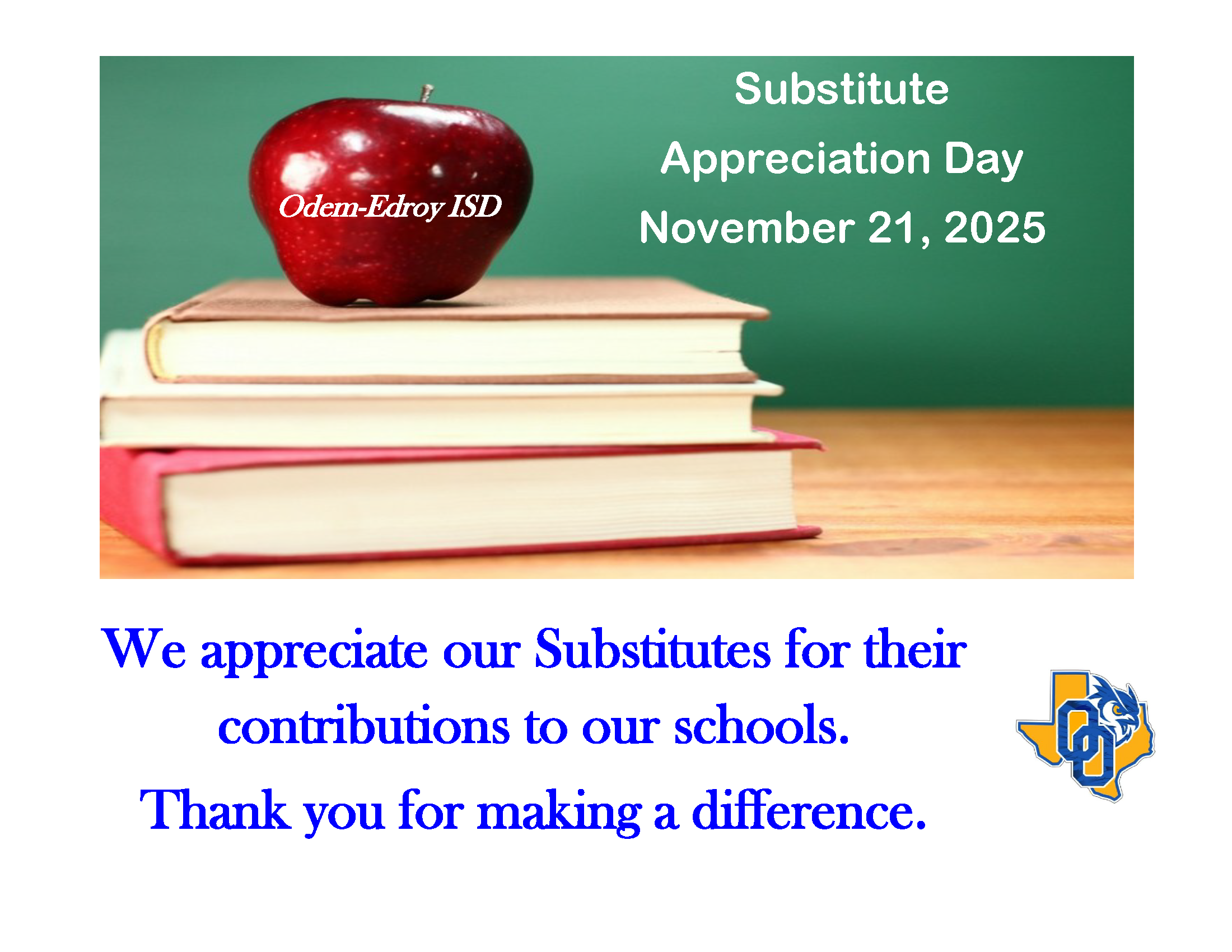 Substitute Appreciation Day Flyer