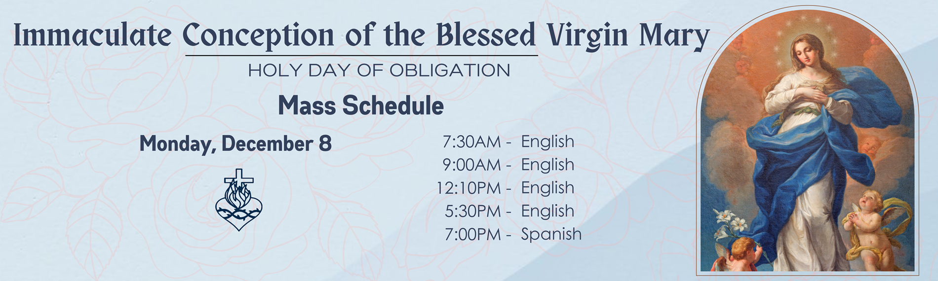 Holy Day of Obligation Dec 8 2025