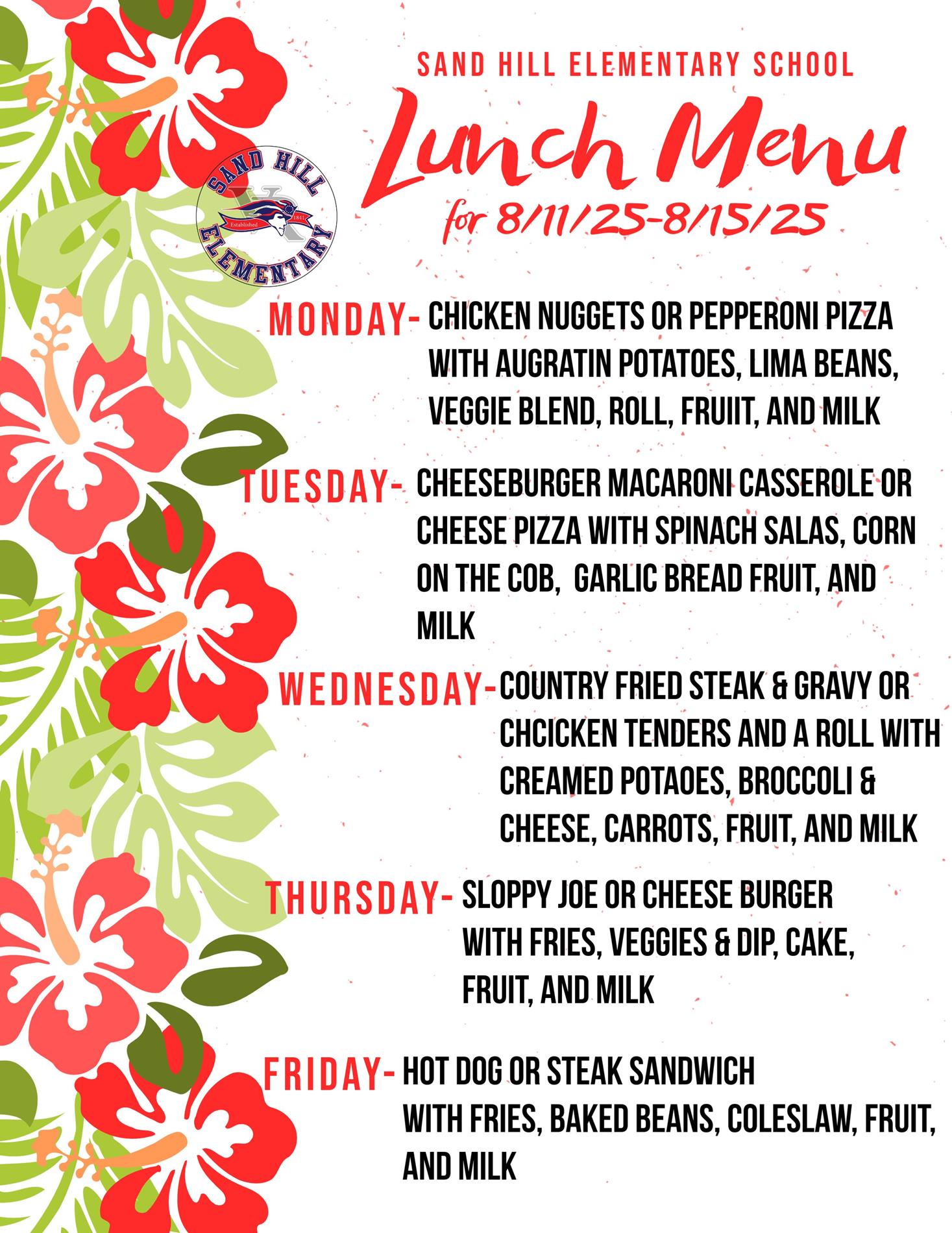 Lunch Menu