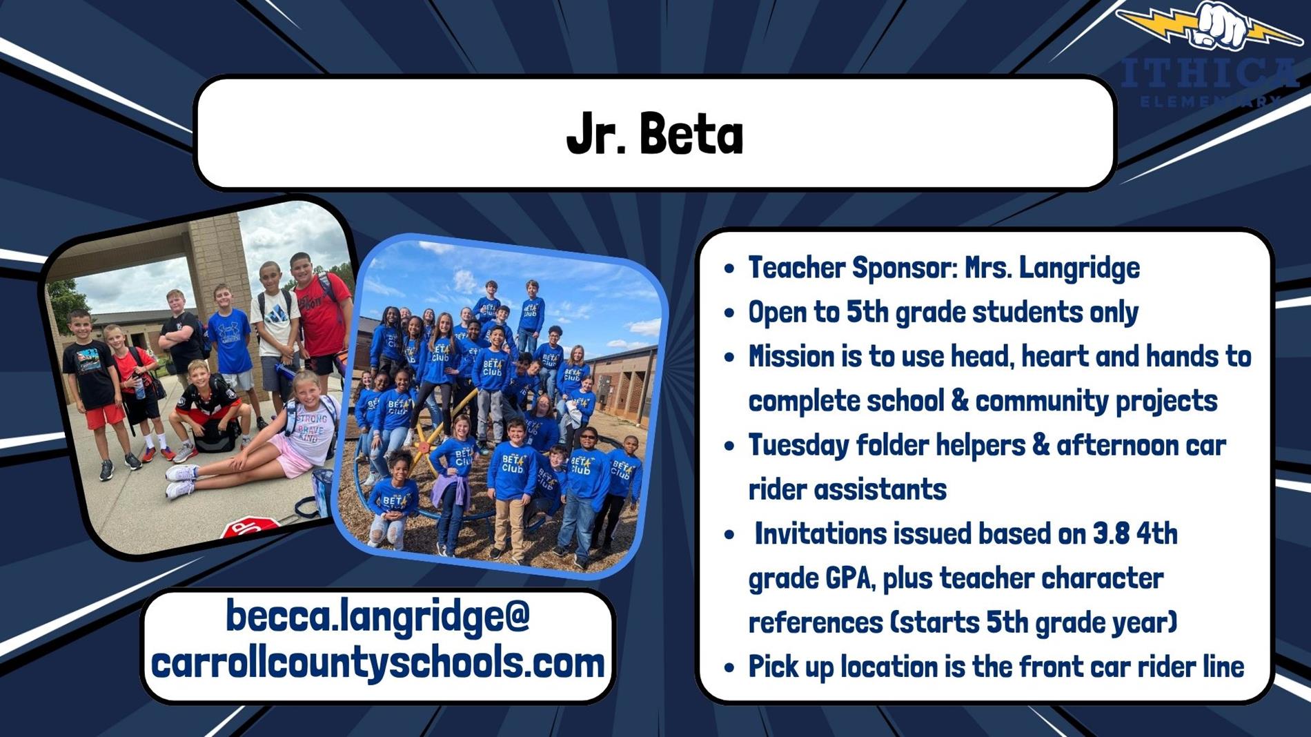information about Junior Beta club