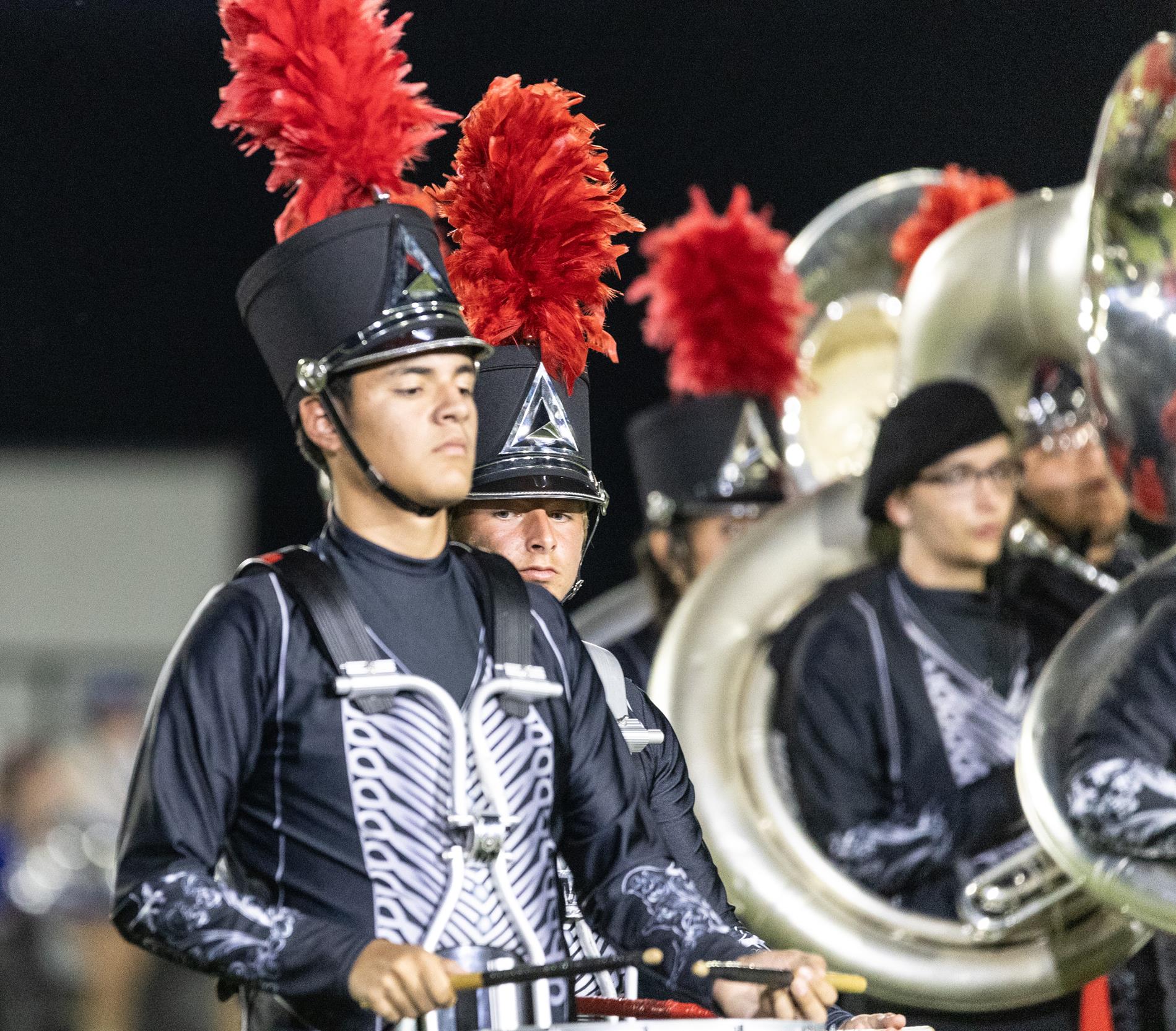 Ingram Tom Moore High School marching band performance in the Bandera game.