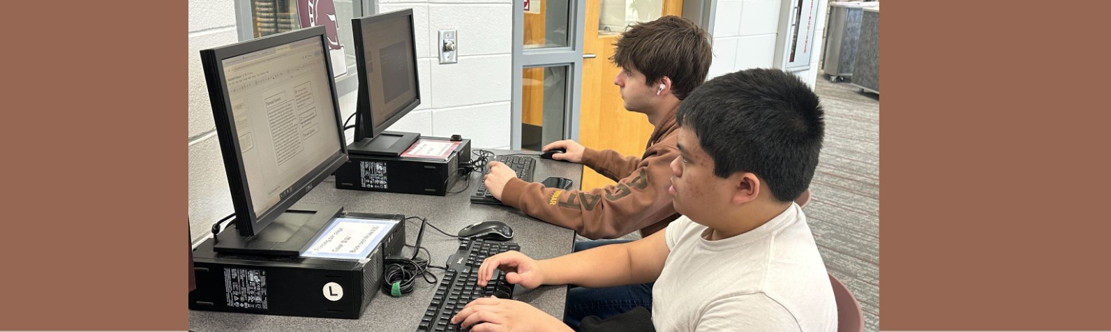 Boys on Desktop Computers