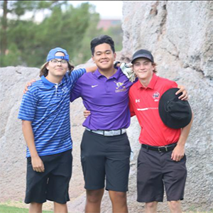 3 members of the Boys Golf Team