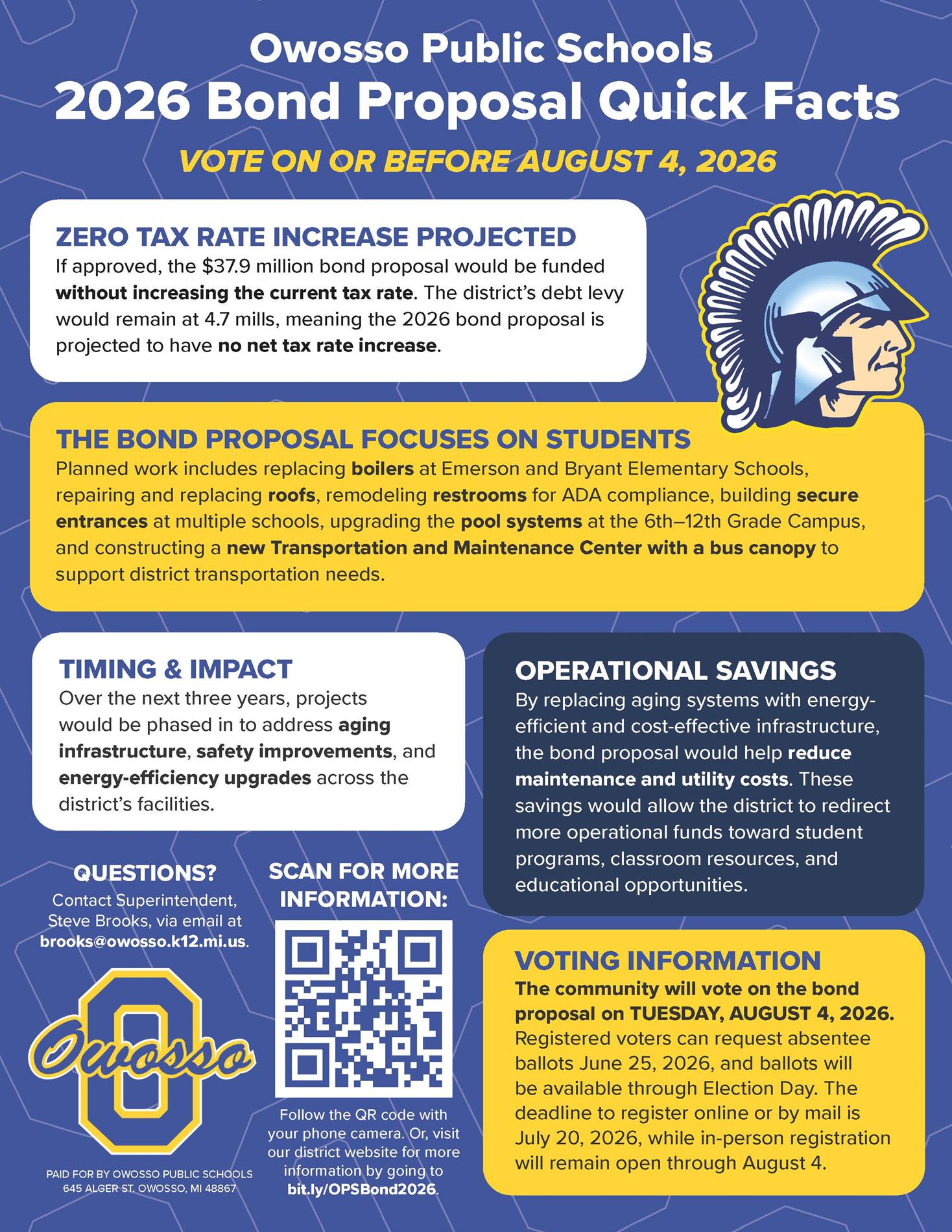 2026 Bond Proposal Quick Facts
