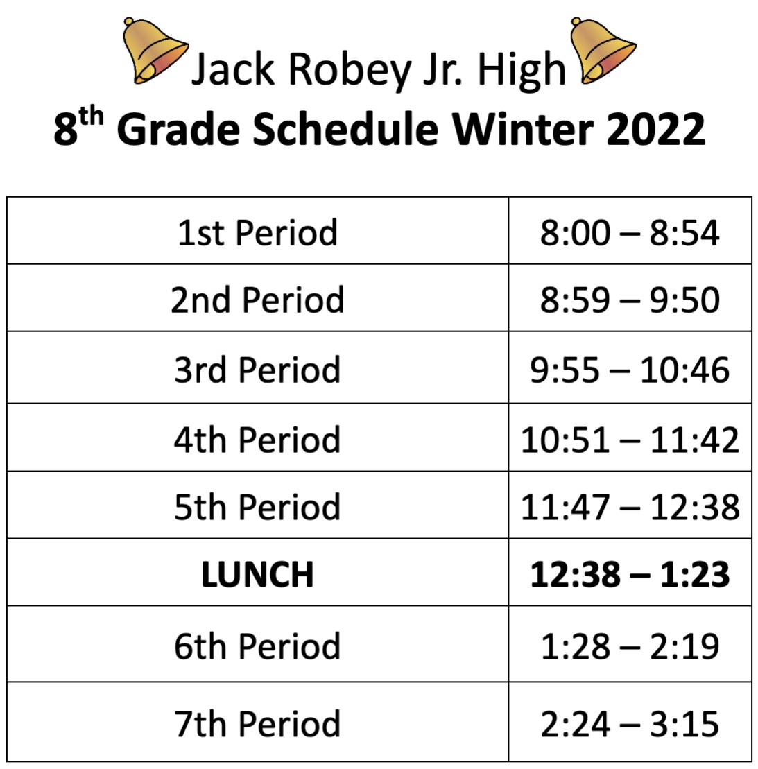 (8) JR Updated RL Schedule