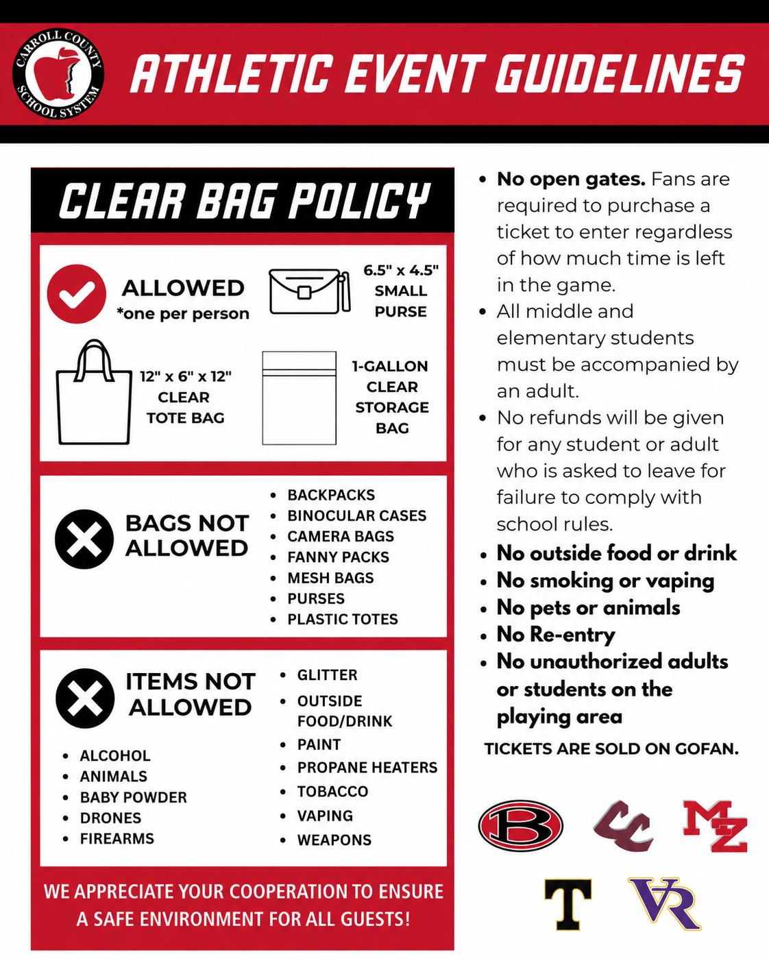 Carroll County Schools Clear Bag Policy Carroll County Schools Clear Bag Policy