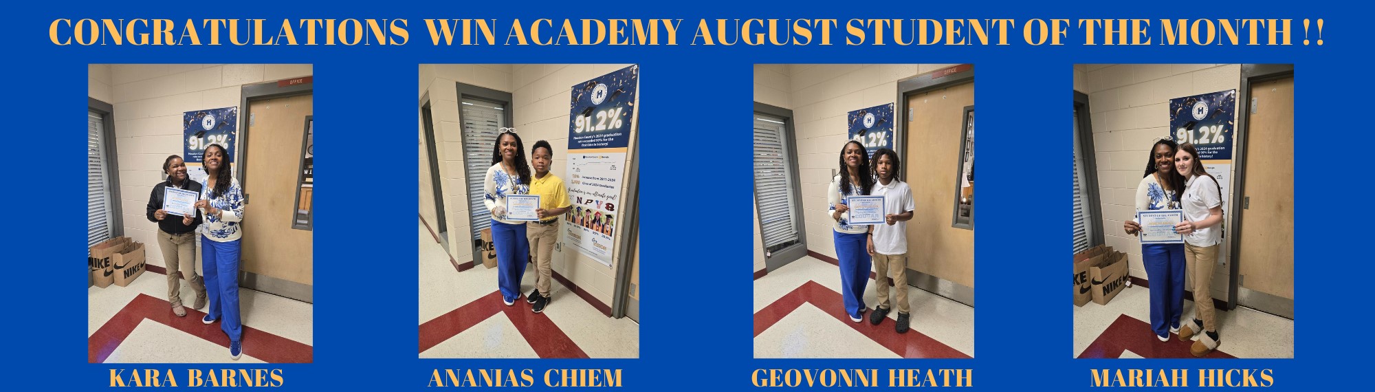 August Student of the Month Banner