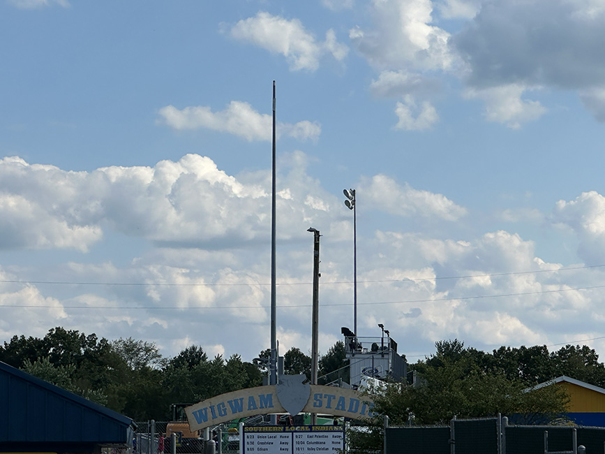 first old lights removed from pole