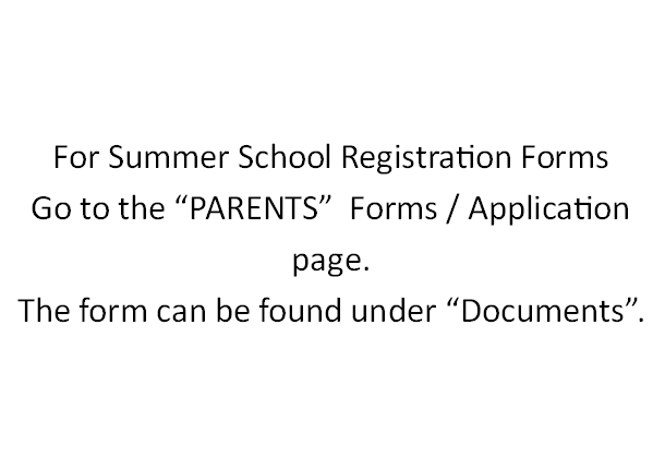 Summer School Registration