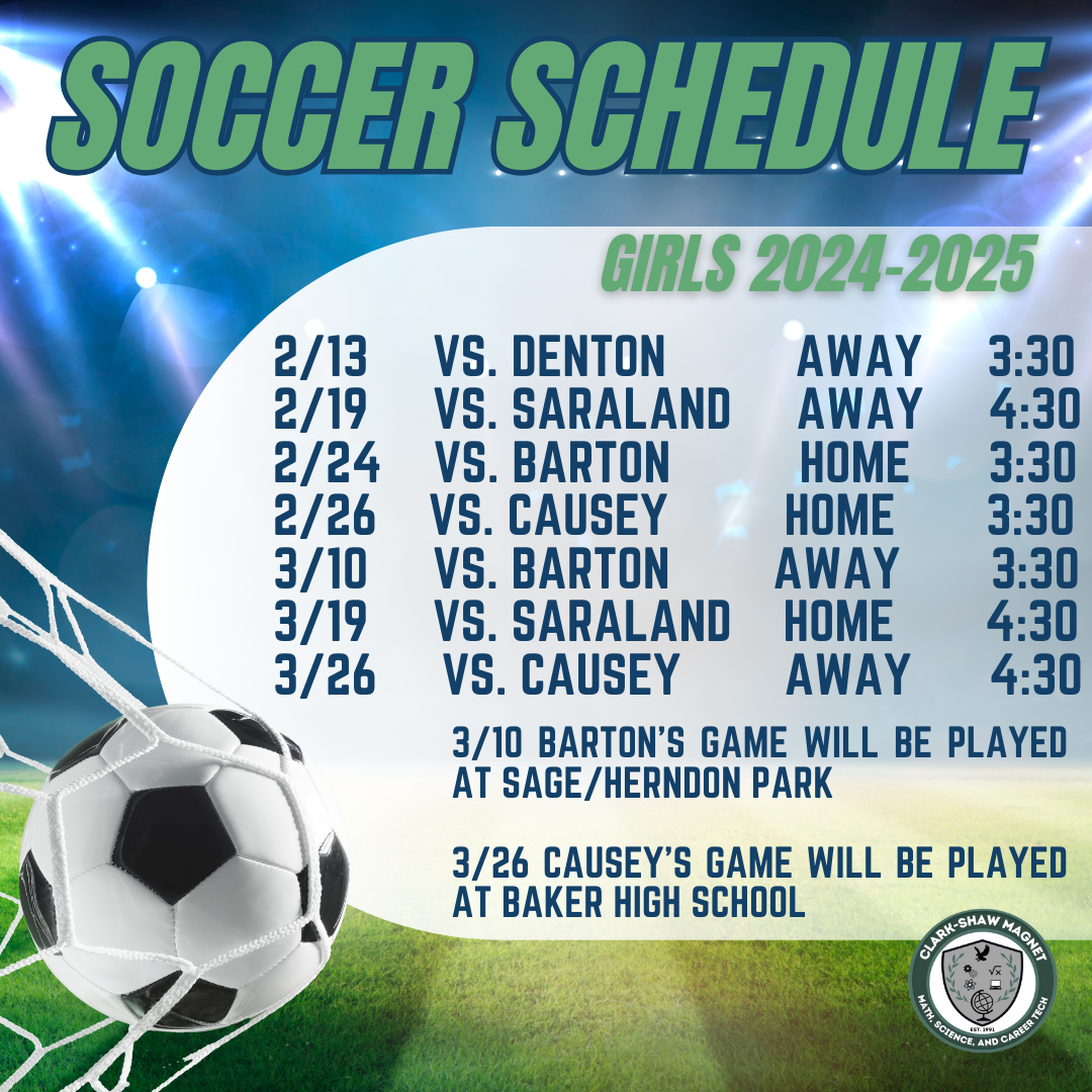 Girls Soccer Schedule 24-25