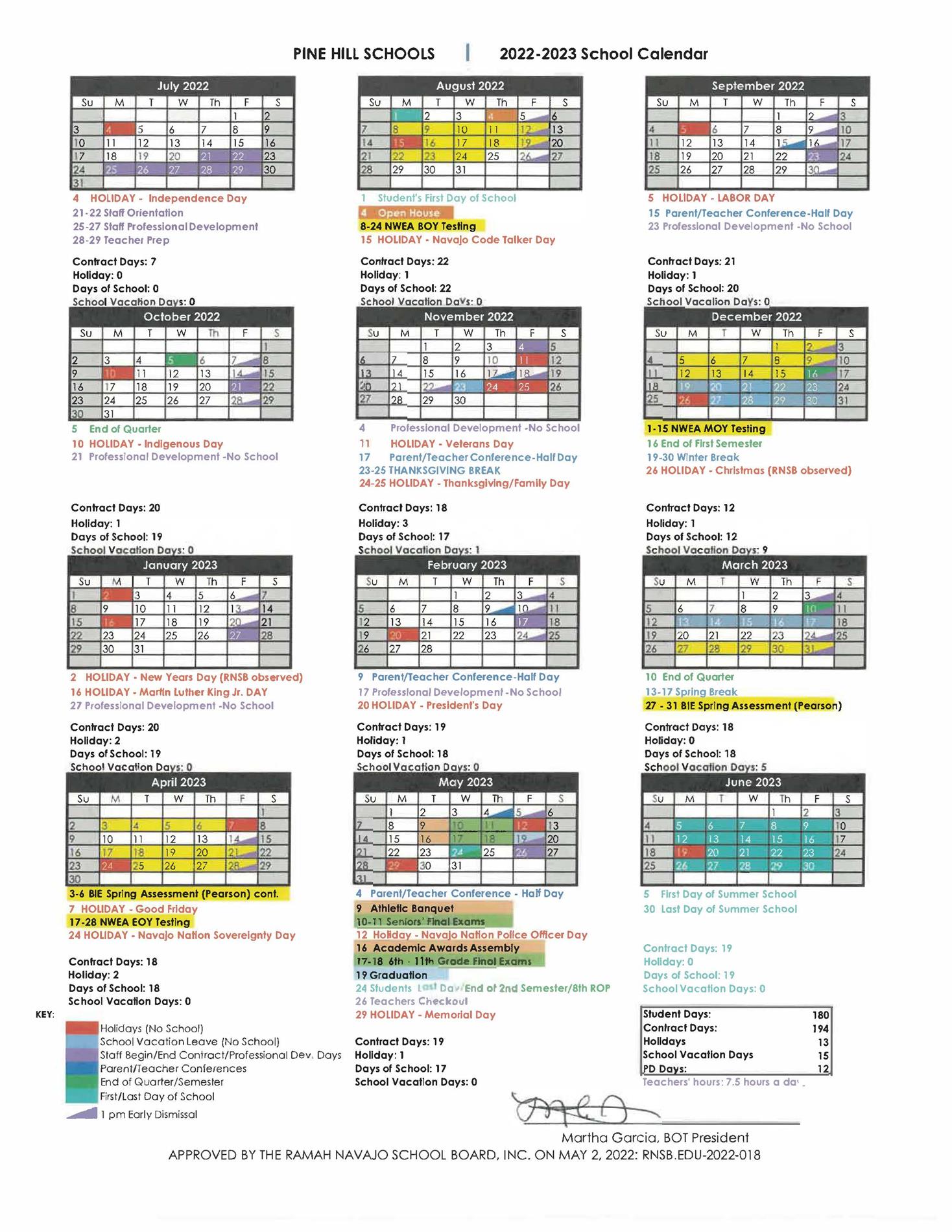 2022-23 school calendar