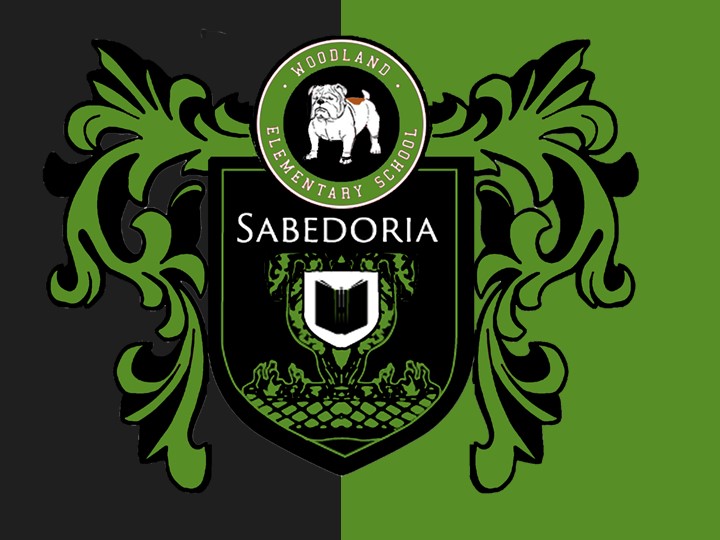 Sabedoria House Crest. HOuse of Wisdom Green color symbolized by book