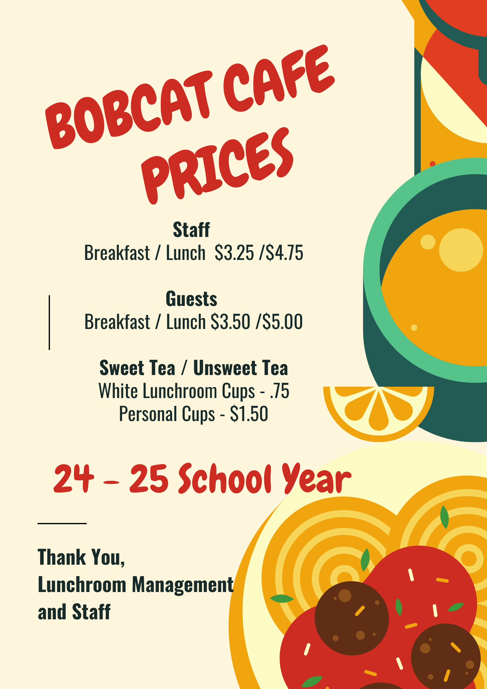 Bobcat cafe 2024-2025