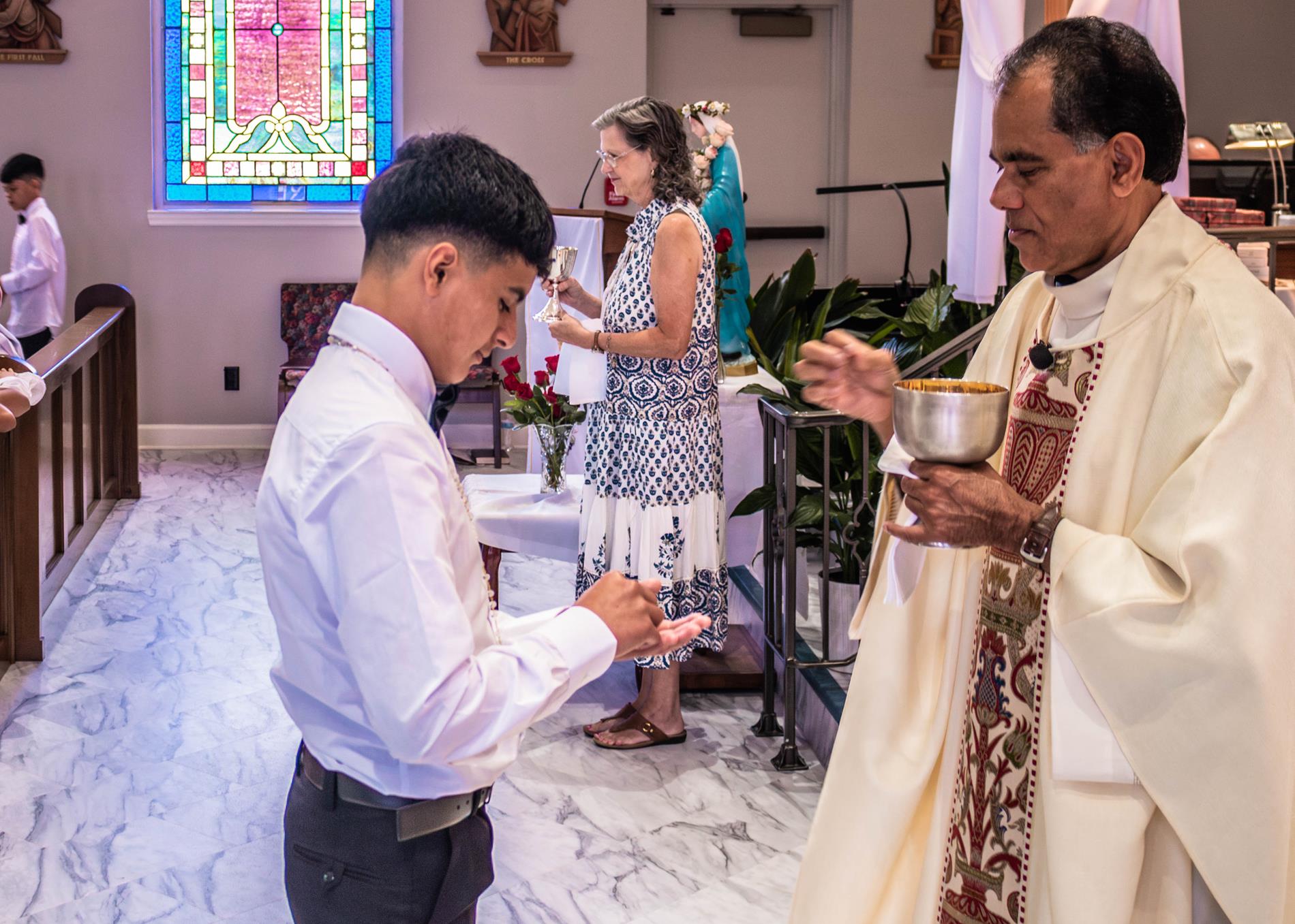 Receiving First Communion