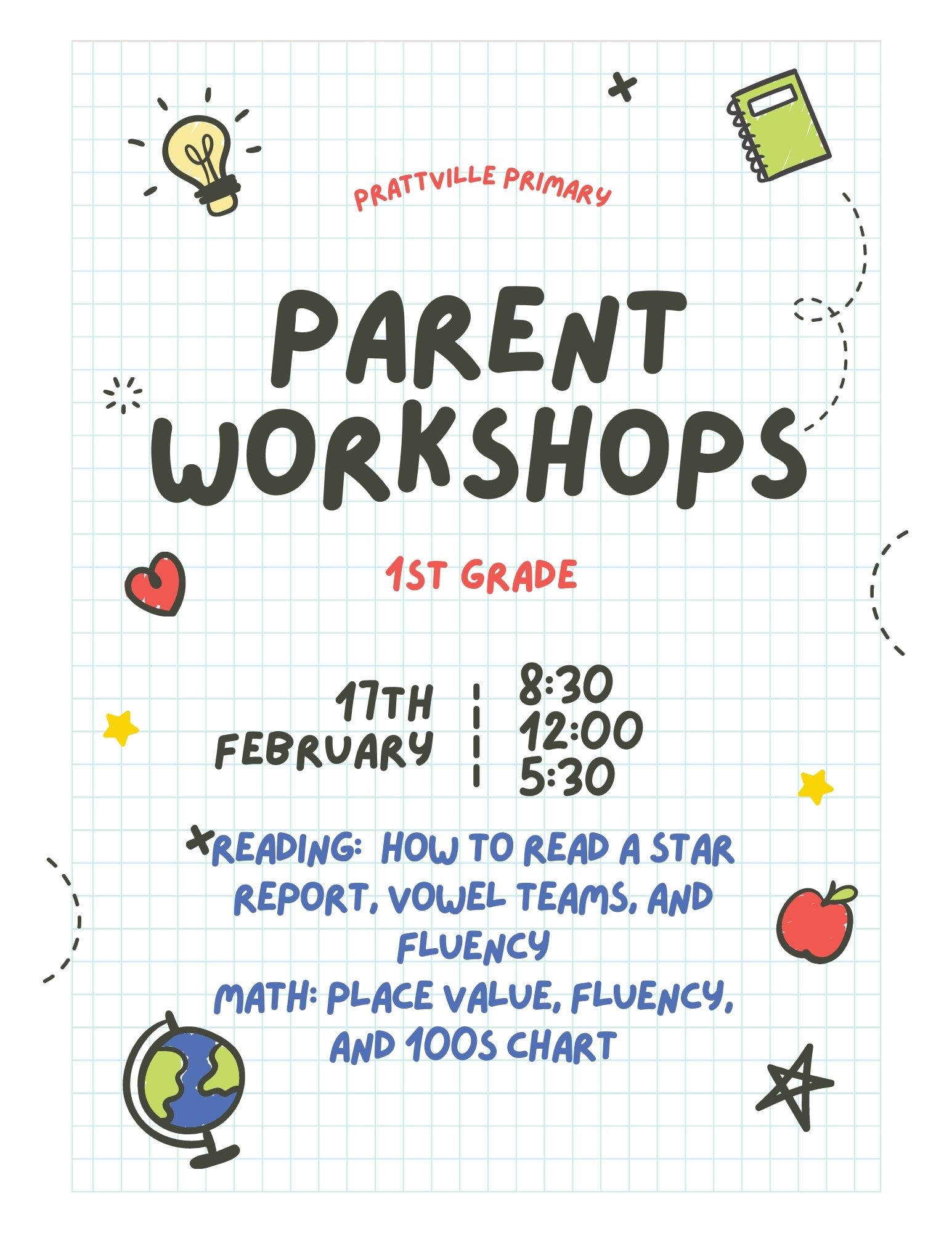 1st Grade Parent Workshop