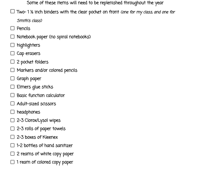 supplylist