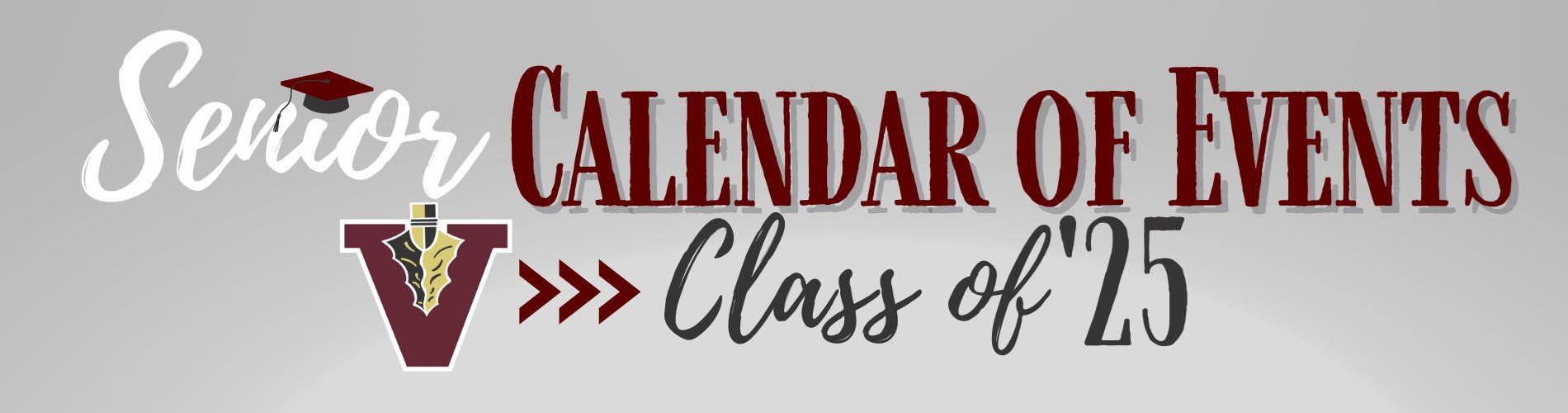 SR Calendar of Events Class of 2025