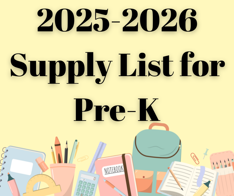 Pre-K Supply List
