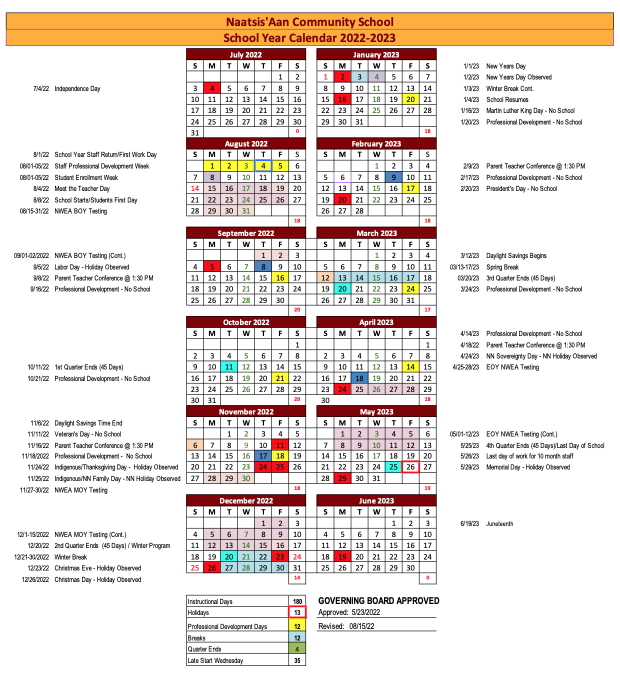 Activity Calendar September 22