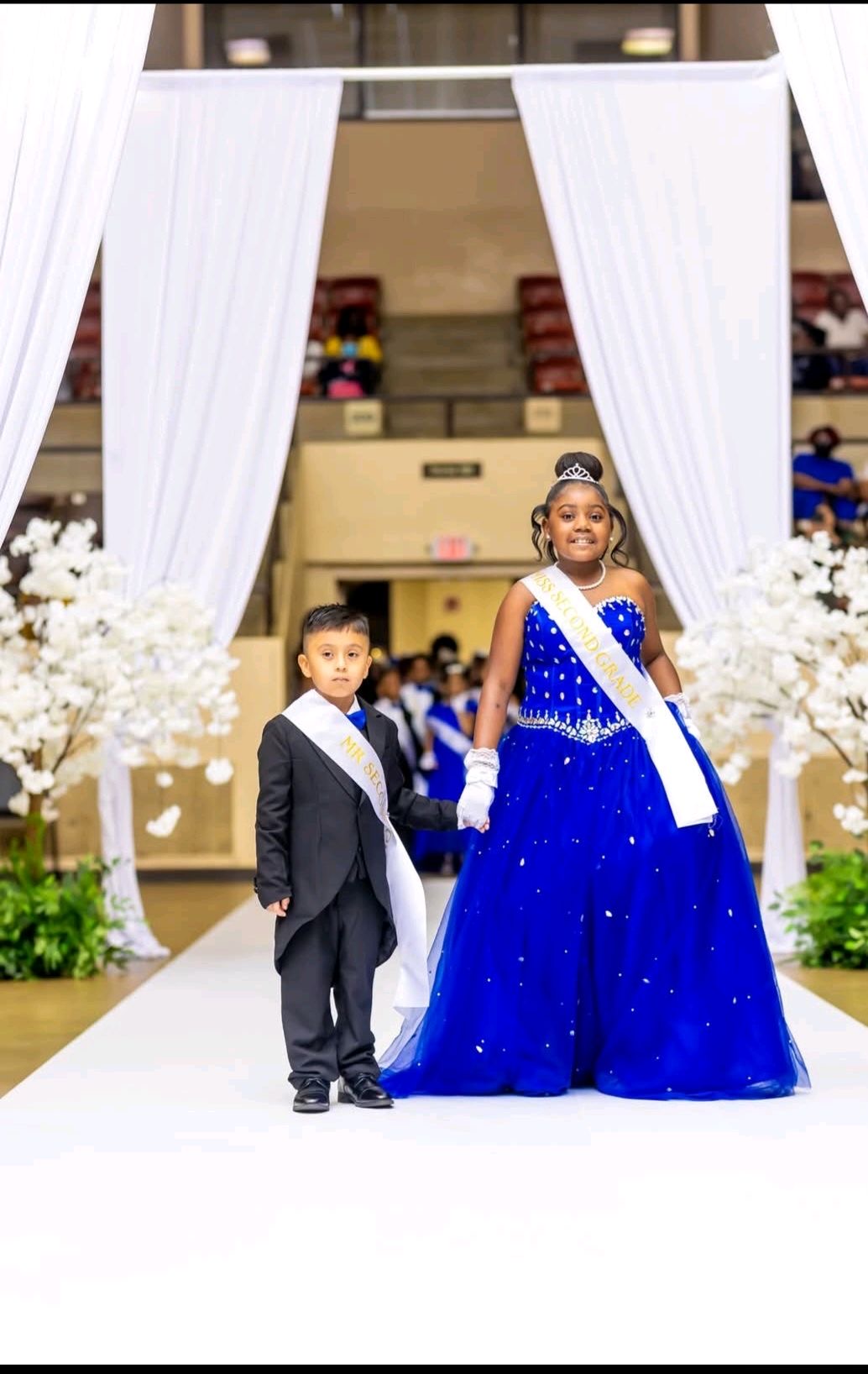 2nd grade students at the coronation.