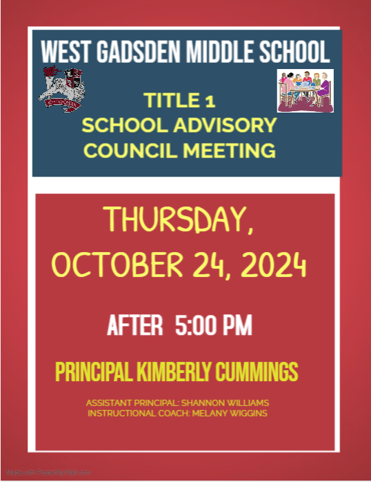 TITLE I SCHOOL ADVISORY COUNCIL MEETING