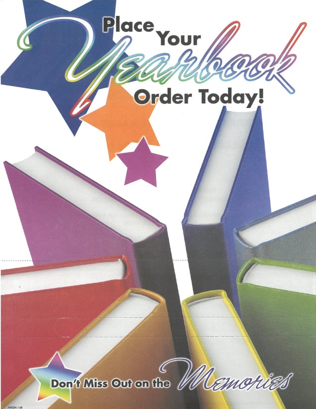 Don't miss out on the memories. Place your yearbook order today. All orders due by March 22, 2024. Hardback full color for $20. Make checks payable to Broadview Elementary School. You may also order online by clicking the image.