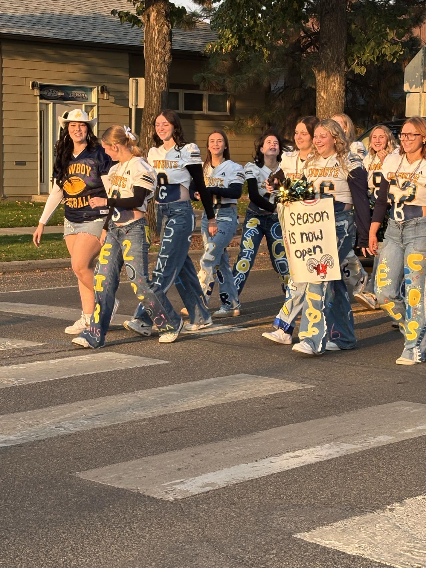 Senior Girls at Homecoming Parade
