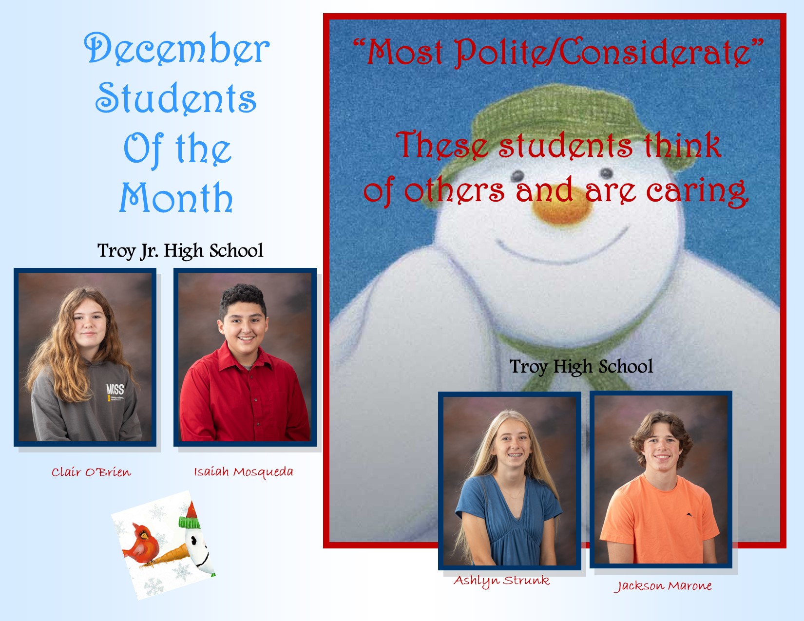 December Student of the Month