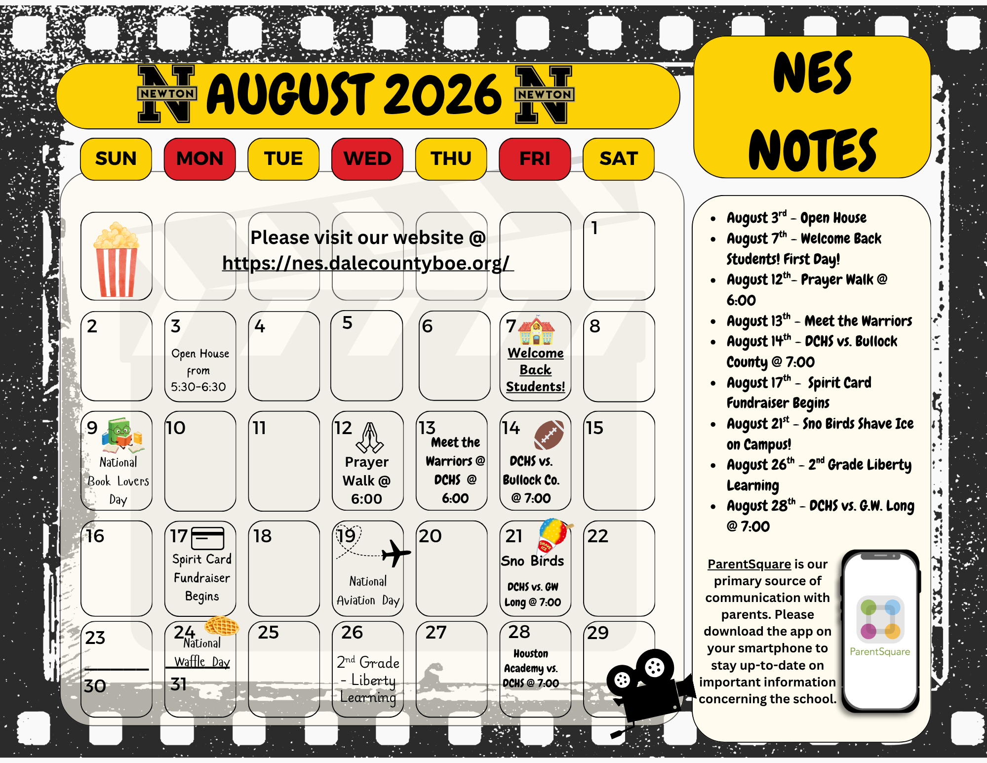 August Calendar